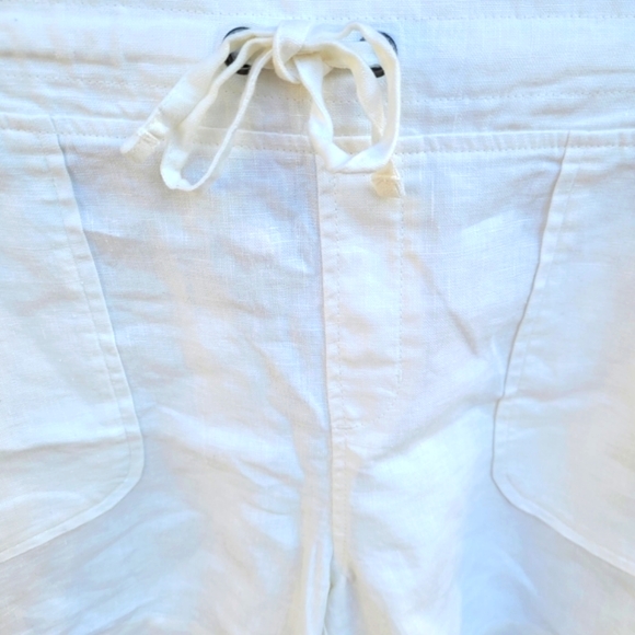 Athleta Pull On 100% Linen Shorts Size 14 - Picture 9 of 16